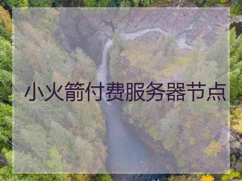 小火箭付费服务器节点