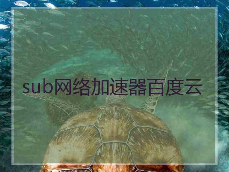 sub网络加速器百度云