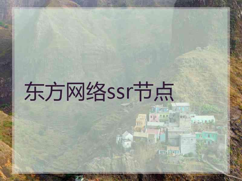 东方网络ssr节点