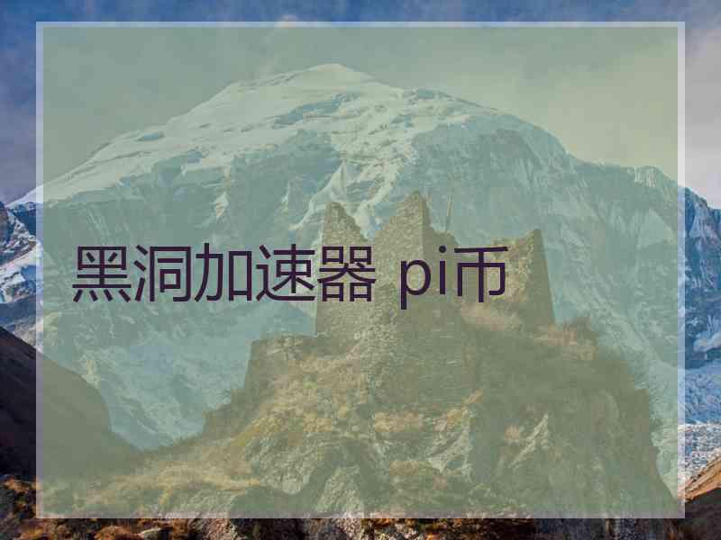 黑洞加速器 pi币