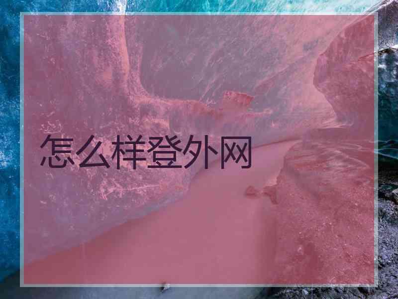 怎么样登外网